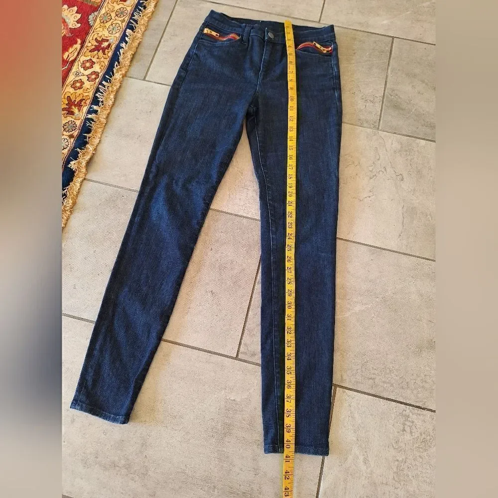 Etienne Msrcel blue jeans red zipper‎ size 27